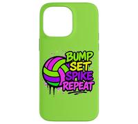 Volleyball Bump Set Spike Repeat Colorful Graffiti Art Case for iPhone 14 Pro Max