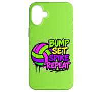 Volleyball Bump Set Spike Repeat Colorful Graffiti Art Case for iPhone 16 Plus