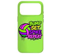 Volleyball Bump Set Spike Repeat Colorful Graffiti Art Case for iPhone 17 Pro Max