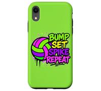 Volleyball Bump Set Spike Repeat Colorful Graffiti Art Case for iPhone XR