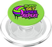 Volleyball Bump Set Spike Repeat Colorful Graffiti Art PopSockets PopGrip for MagSafe