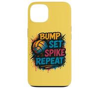Volleyball Bump Set Spike Repeat Distressed Graphic Case for iPhone 13