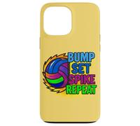 Volleyball Bump Set Spike Repeat Game Day Vibes Case for iPhone 13 Pro Max