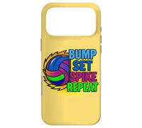 Volleyball Bump Set Spike Repeat Game Day Vibes Case for iPhone 17 Pro Max