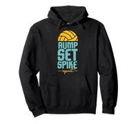Volleyball Bump Set Spike Repeat I Volleyball Pullover Hoodie