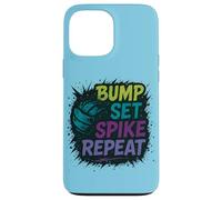 Volleyball Bump Set Spike Repeat Retro Style Motivation Case for iPhone 13 Pro Max