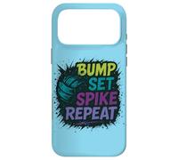 Volleyball Bump Set Spike Repeat Retro Style Motivation Case for iPhone 17 Pro Max