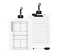 Volleyball Clipboard, Badminton Whiteboard for Coaches, Double-Sided Sports Demonstration Board, Tennis and Badminton Clipboard, Coaching Tool for Training and Strategy, 12.6x8.66 in