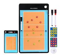 Volleyball Clipboard for Coaches, Volleyball Display Board - Double-Sided Magnetic Volleyball Clipboard, Dry Erase Volleyball Marking Board with Full and Half Playing Area