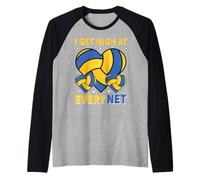 Volleyball Colorful Bump Set Spike Repeat Design Raglan Baseball Tee