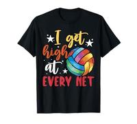 Volleyball Colorful Bump Set Spike Repeat Design T-Shirt