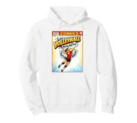 Volleyball Comic Pop Art Power Serve Girls Athlete Graphic Pullover Hoodie