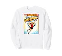 Volleyball Comic Pop Art Power Serve Girls Athlete Graphic Sweatshirt