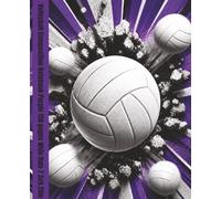 Volleyball Composition Notebook for Girls: Wide Ruled Notebook for Volleyball Players, Homework or Classroom Notes | Purple Aesthetic Pop-Out Sports Cover 7.50 x 9.25 120 pages