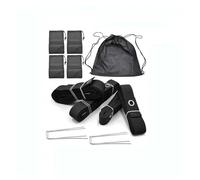 Volleyball Court Boundary Lines Beach Volleyball Lines with Ground Nails & Fixed Sandbags Outdoor Boundary Court Webbing Marker(Black W sandbag)