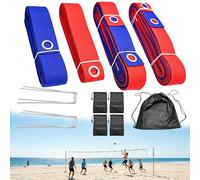 Volleyball Court Dimensions, Foldable Boundary Set, Complete Field Lines Kit with Carry Bag Pegs Bags, Beach Playground Markers, Lawn Game Layout Band (A)