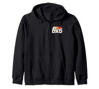 Volleyball Dad Daddy Cool Father's Day Men Retro Novelty Zip Hoodie