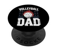Volleyball Dad Supporting Athletic Kids PopSockets Adhesive PopGrip