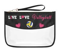 Volleyball Gifts for Girls Women Clear Makeup Bag Volleyball Lover Funny Volleyball Team Gift Zipper Cosmetic Bag Birthday Graduation Gift for Volleyball Player Coach Friend Sister Toiletry Pouch
