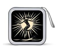 Volleyball Girl Portable CD Case Holder 48 Capacity Travel DVD Storage Boxs Wallet Bag