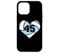 Volleyball Heart Number 45 Jersey Sports Fan 45th Birthday Case for iPhone 12 Pro Max