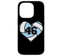 Volleyball Heart Number 46 Jersey Sports Fan 46th Birthday Case for iPhone 14 Pro