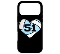 Volleyball Heart Number 51 Jersey Sports Fan 51st Birthday Case for iPhone 17 Pro Max