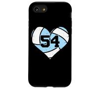 Volleyball Heart Number 54 Jersey Sports Fan 54th Birthday Case for iPhone SE (2020) / 7/8