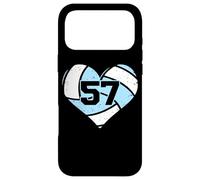 Volleyball Heart Number 57 Jersey Sports Fan 57th Birthday Case for iPhone 17 Pro Max