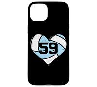Volleyball Heart Number 59 Jersey Sports Fan 59th Birthday Case for iPhone 15 Plus