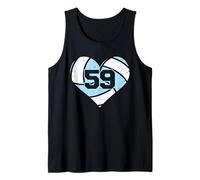 Volleyball Heart Number 59 Jersey Sports Fan 59th Birthday Tank Top