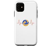 Volleyball Heartbeat - Ball ECG Pulse Distressed Design Case for iPhone 11