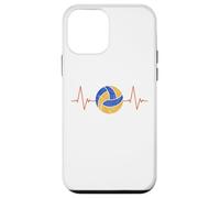 Volleyball Heartbeat - Ball ECG Pulse Distressed Design Case for iPhone 12 mini