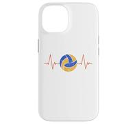 Volleyball Heartbeat - Ball ECG Pulse Distressed Design Case for iPhone 14