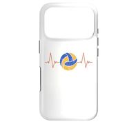 Volleyball Heartbeat - Ball ECG Pulse Distressed Design Case for iPhone 17 Pro