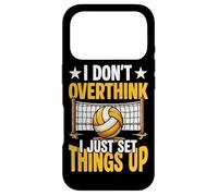 Volleyball, I Don't Overthink I Just Set Things Up Case for iPhone 17 Pro