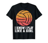 Volleyball I Know I Play Like A Girl Try to Keep Up Value Graphic T-Shirt