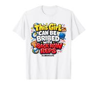 Volleyball Libero This Girl Can Be Bribed with Back Row Reps Value Graphic T-Shirt