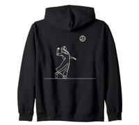 Volleyball Line Art Athlete Zip Hoodie