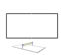 Volleyball Lines for Sand | Portable Volleyball Court Boundary Lines - Visible Marking Border Rope Set for Sports Field Beach Park Grass Lawn Picnic Camping