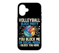 Volleyball Lover Colorful Bump Set Spike Design Case for iPhone 16