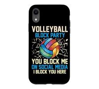 Volleyball Lover Colorful Bump Set Spike Design Case for iPhone XR