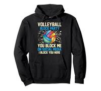 Volleyball Lover Colorful Bump Set Spike Design Pullover Hoodie