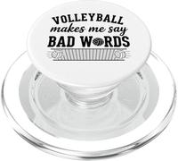 Volleyball makes me say bad words Funny Volleyball Humor PopSockets PopGrip for MagSafe