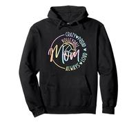 Volleyball Mom Crazy Proud Loud Always Tie Dye Mother's Day Pullover Hoodie