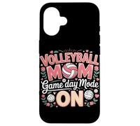 Volleyball Mom Game Day Mode On Beach Volleyball Case for iPhone 16