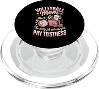 Volleyball Mom The Only Job Where You Pay To Stress PopSockets PopGrip for MagSafe