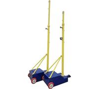 Volleyball net 2 Heights 1.55-2.1m/5-6.8ft,air Volleyball Badminton Net Freestanding with Wheels Asy to Move and Install,One Color-Style 1