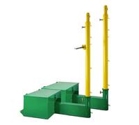 Volleyball net 8 Height Positions Outdoor Volleyball Net and Poles with Stable Base,Metal Pulley,Hand Cranked Tightener, One Color-Style4