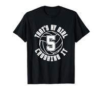 Volleyball Number Five #5 That's My Girl Crushing It Mom Dad T-Shirt